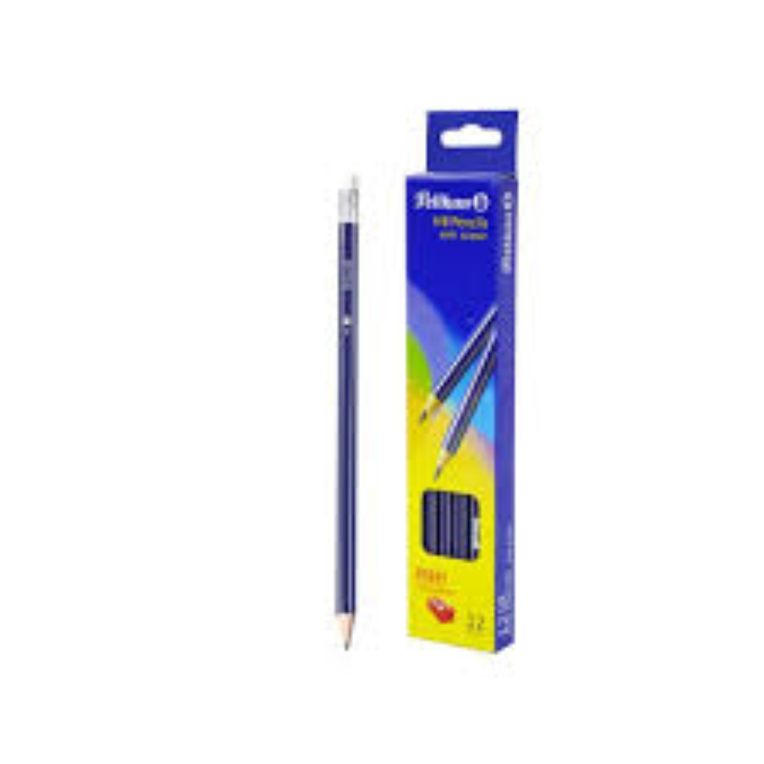 PELIKAN HB PENCILS WITH ERASER 12S